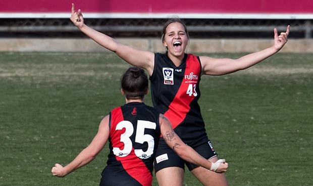 WDraft_webhero.jpg Danielle Ponter (#43) is among Essendon's leading AFLW Draft hopefuls.
